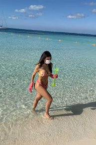 Liziane Gutierrez in Bikini on the beach in Mexico
