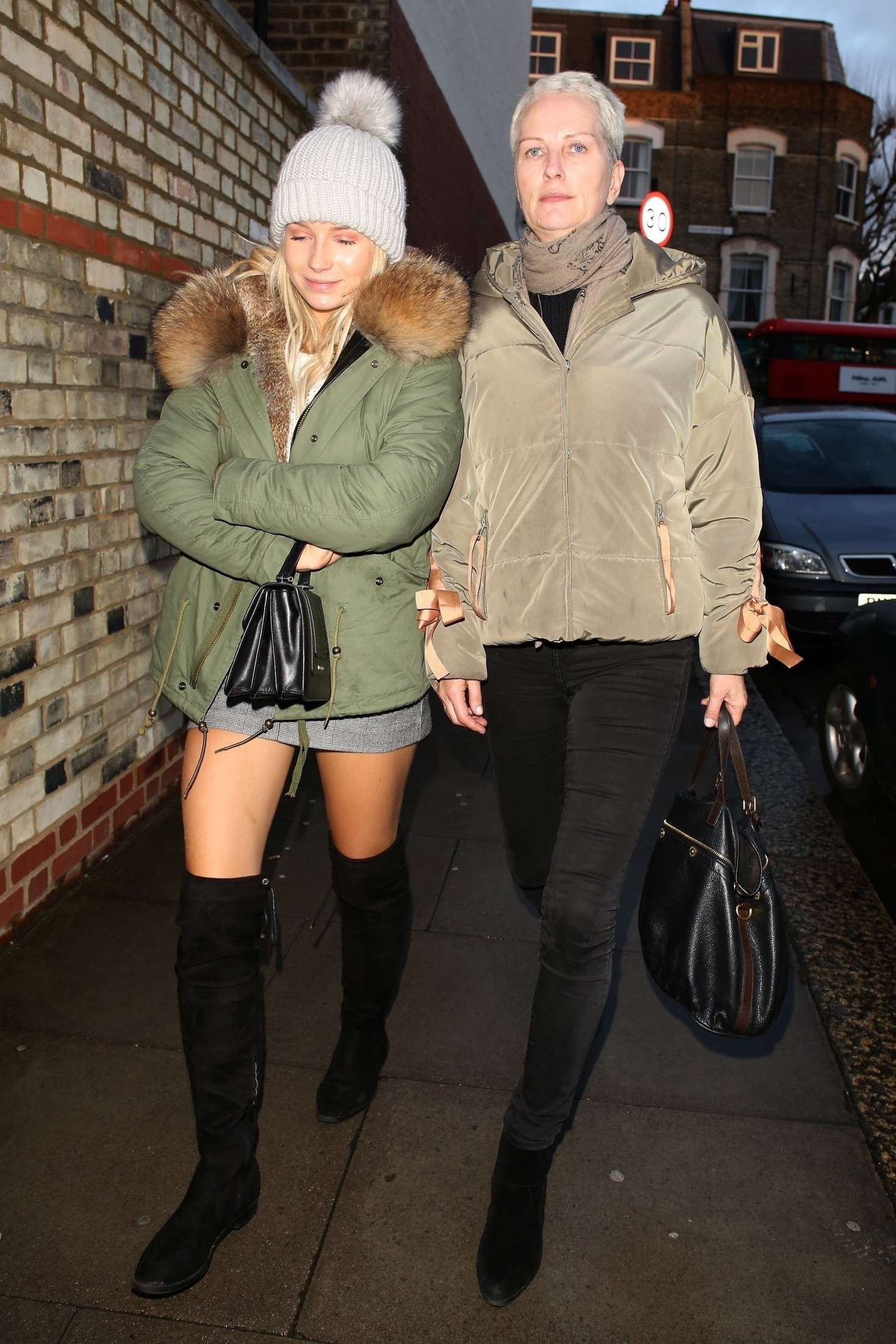 Lottie Moss with her mother Inger Moss: Leaving Gola restaurant -06