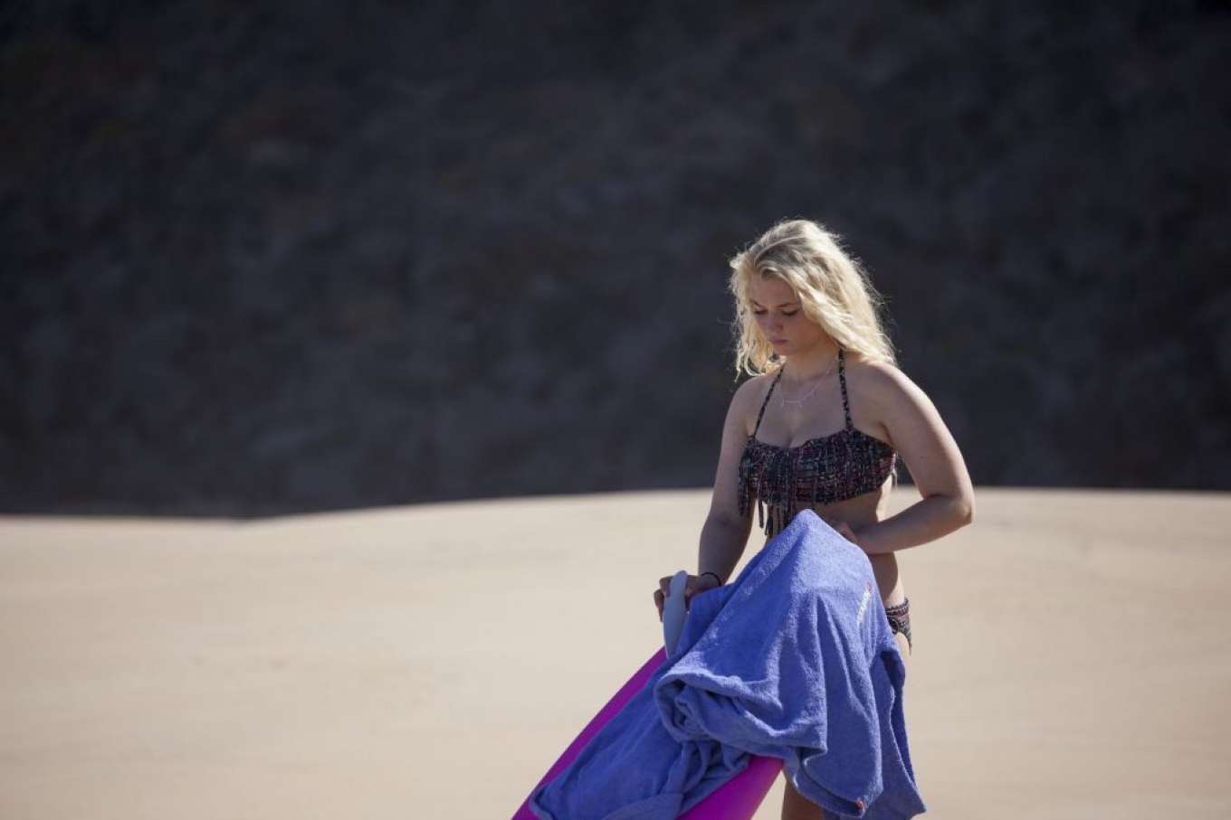 Lucie Donlan in Bikini â€“ Poses for a surfwear photoshoot in Fuerteventura