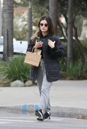 Lucy Hale - Christmas shopping candids in West Hollywood