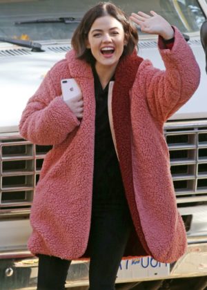 Lucy Hale - On the set of 'Life Sentence' in Vancouver