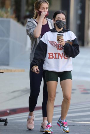 Lucy Hale - Seen after meeting friends for lunch in Los Angeles