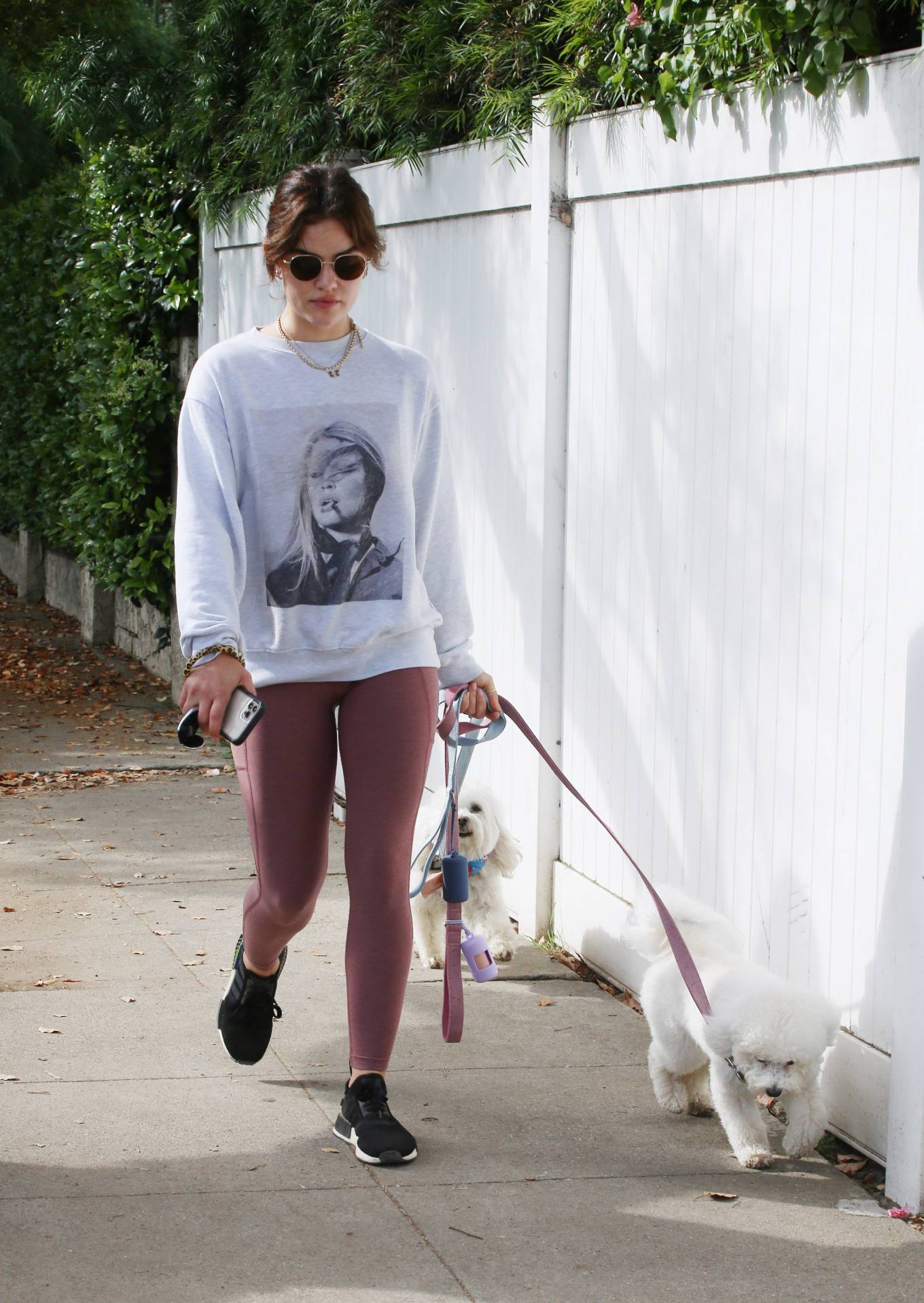 Index Of  Wp-content Uploads Photos Lucy-hale Taking-her-dogs-for-a 