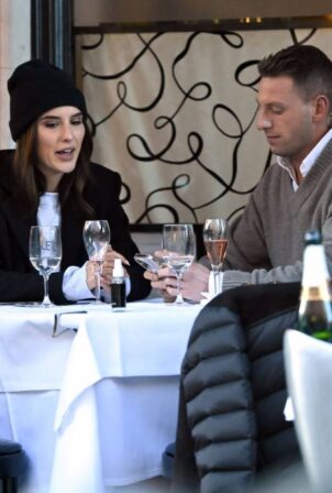 Lucy Watson - Shows off her wedding ring on a lunch date with a mystery man in Mayfair