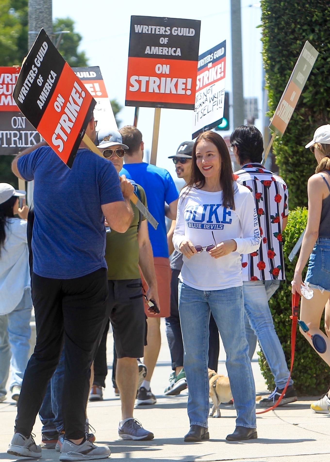 Madeleine Stowe 2023 : Madeleine Stowe – Supports the WGA Strike at Paramount in Los Angeles-04
