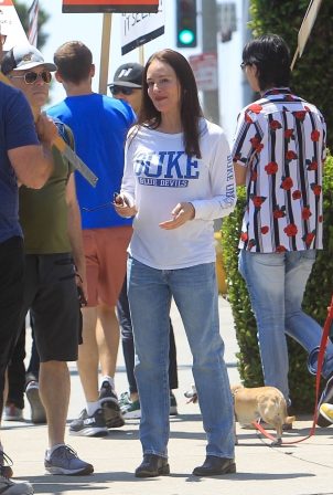 Madeleine Stowe - Supports the WGA Strike at Paramount in Los Angeles