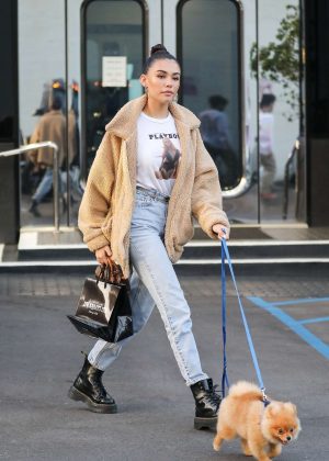 Madison Beer with her dog - Shopping in Beverly Hills
