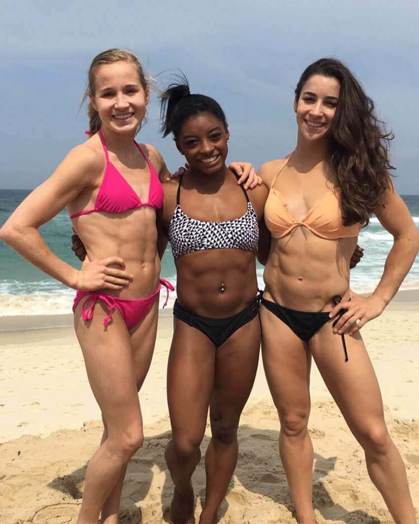 Madison Kocian Simone Biles And Aly Raisman In Bikini In Rio De Janeiro GotCeleb
