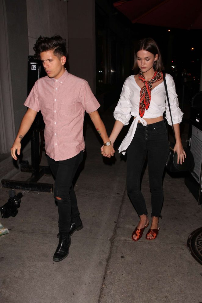 Maia Mitchell with boyfriend at Craigs 07 GotCeleb