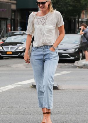 Maria Sharapova in Jeans out and about in NYC