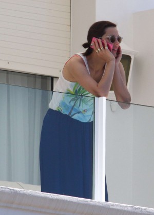 Marion Cotillard - Hotel balcony in Cannes