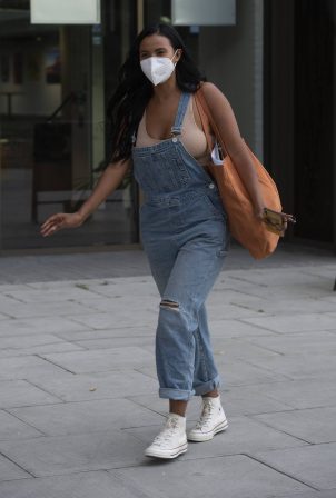 Maya Jama - Leaving rehearsals for Peter Crouch's new BBC show Save Our Summer in London