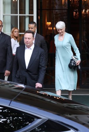 Maye Musk - Leaves her hotel to go to the National Library in Paris