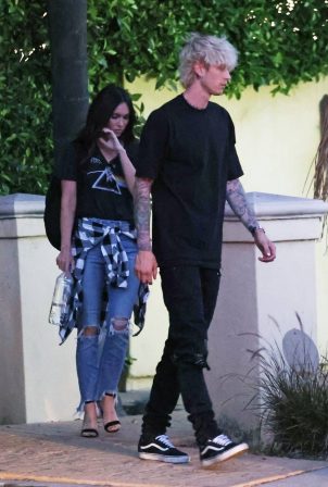Megan Fox and Machine Gun Kelly - Leaving his mansion in Los Angeles