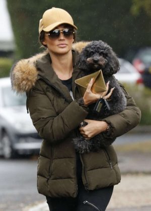 Megan Mckenna with her dog in Essex