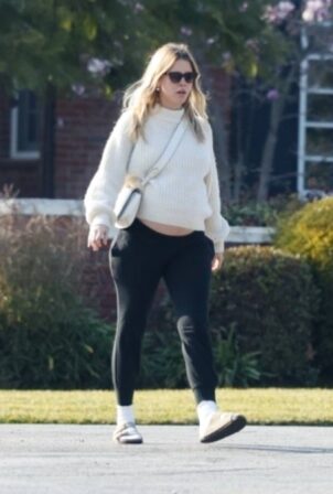 Mia Goth - Shows off her growing baby bump near her Pasadena home