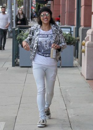 Michelle Rodriguez at Pressed Juicery in Beverly Hills