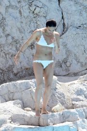 Michelle Rodriguez in White Bikini at a pool at the Hotel Du Cap-Eden-Roc hotel in Cannes