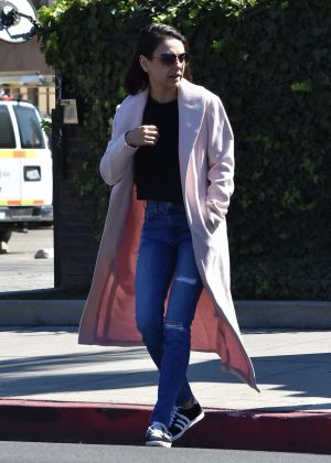 Mila Kunis - Leaving a hair salon in Los Angeles