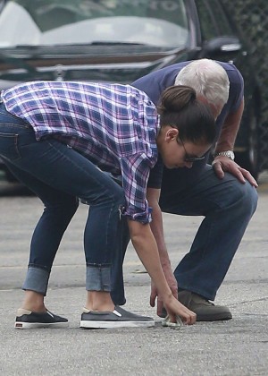 Mila Kunis in Jeans Out in LA