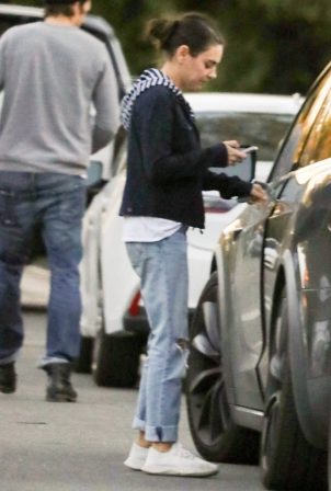 Mila Kunis - With Ashton Kutcher running errands together in Los Angeles