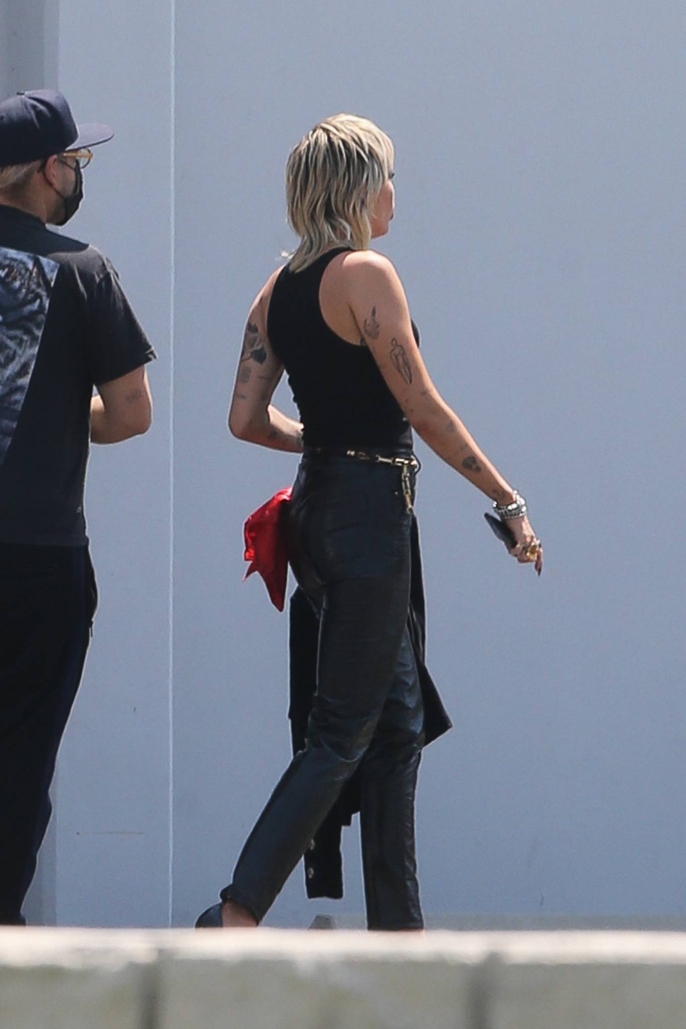 Miley Cyrus – In leather pants out in Los Angeles