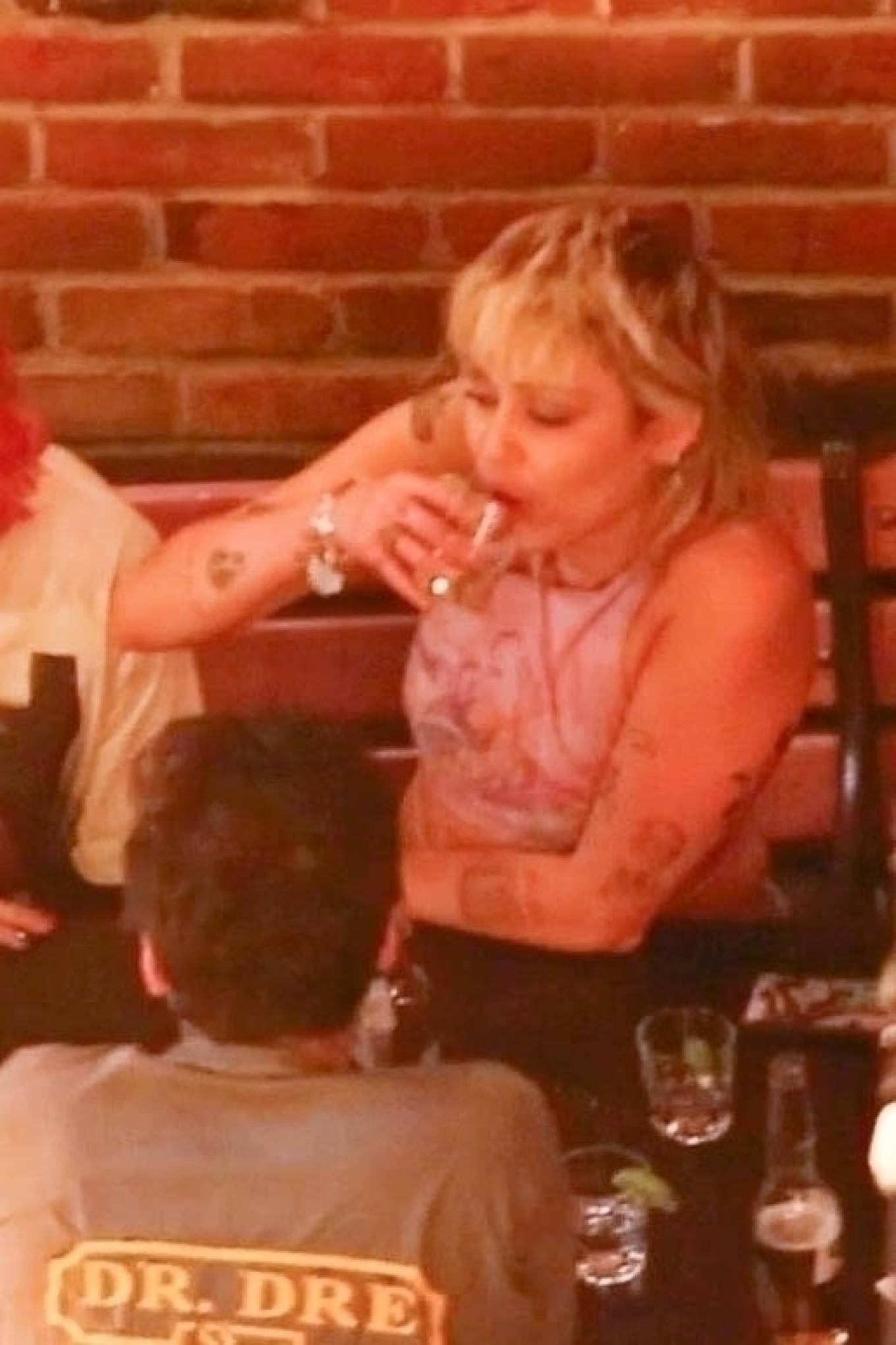 Miley Cyrus 2021 : Miley Cyrus – Seen with Yungblud while out with friends in Los Angeles-02