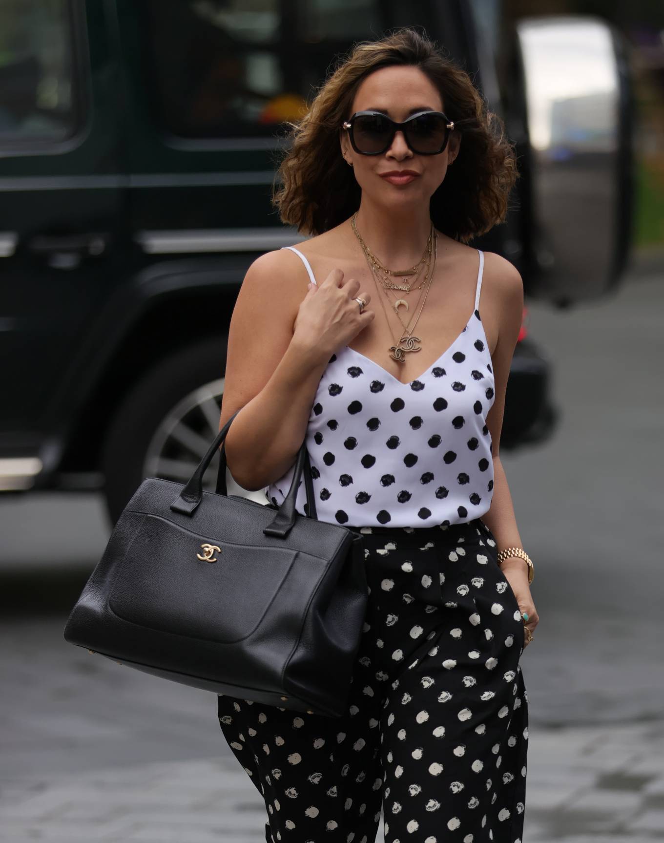 Myleene Klass – Seen arriving at Smooth Radio in London