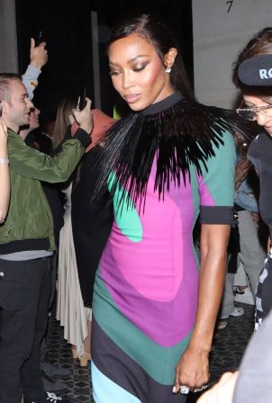 Naomi Campbell - Seen outside of the The Costes Hotel in Paris