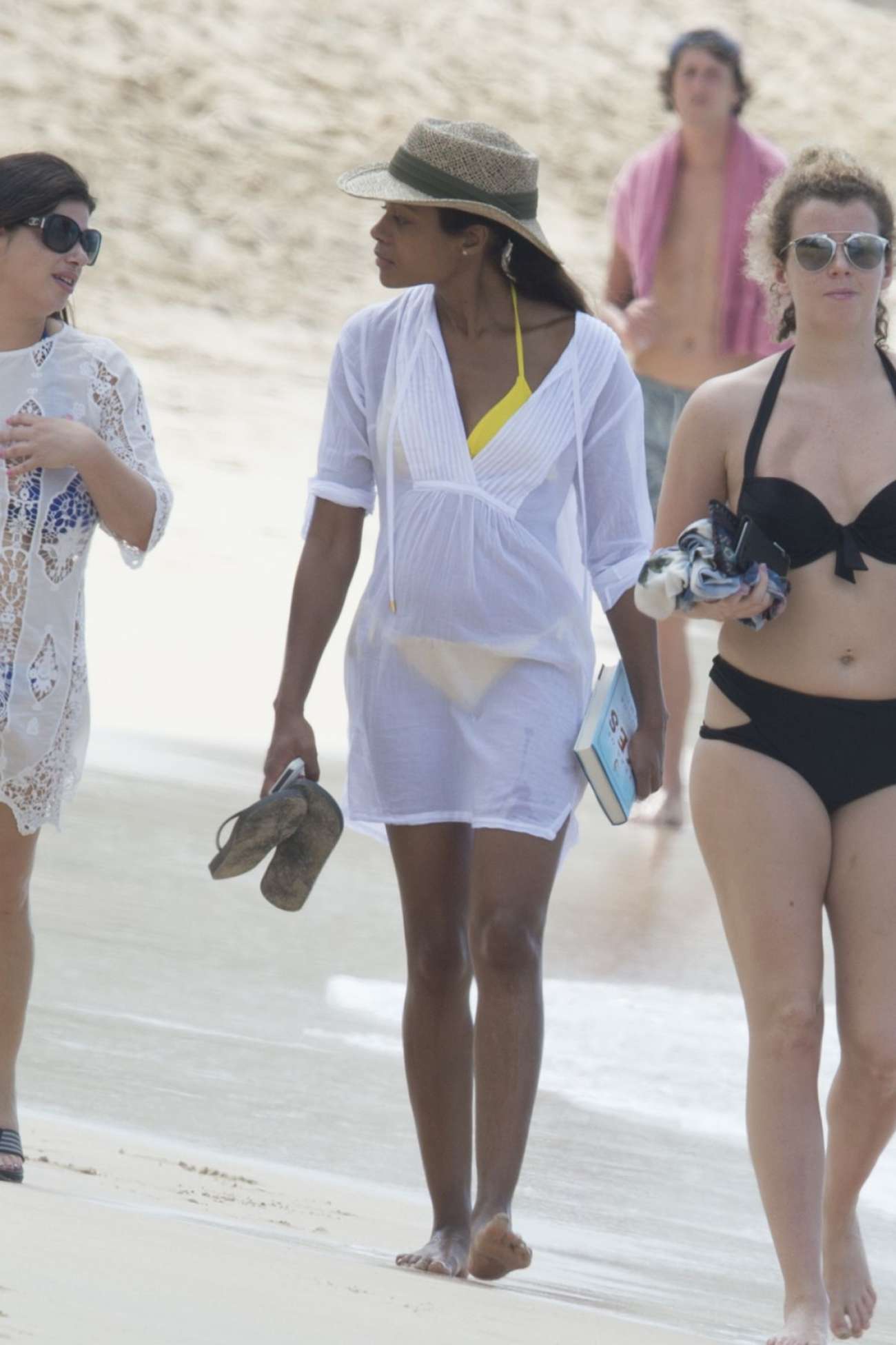 Naomie Harris in bikini at a Beach-02 | GotCeleb