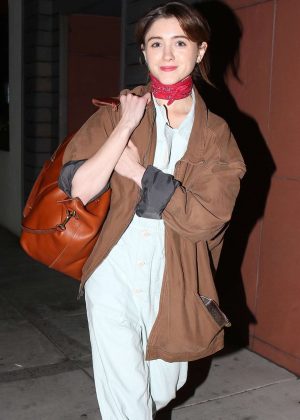 Natalia Dyer at a sushi dinner in Beverly Hills