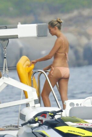 Natasha Poly - In a bikini on yacht in Sardinia