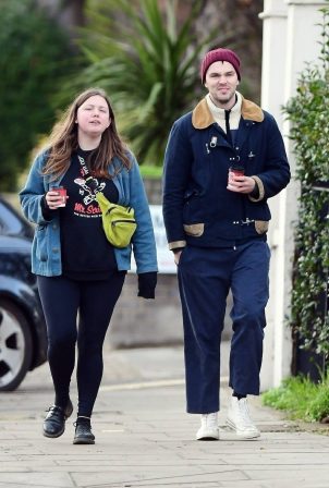 Nicholas Hoult and Hannah Murray - Out for a walk in Primrose Hill
