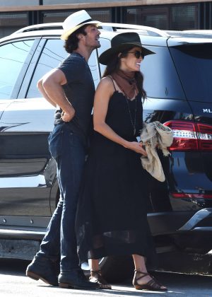 Nikki Reed and  Ian Somerhalder at Gracias Madre in West Hollywood