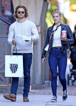Nina Agdal and Jack Brinkley-Cook Shopping in NYC