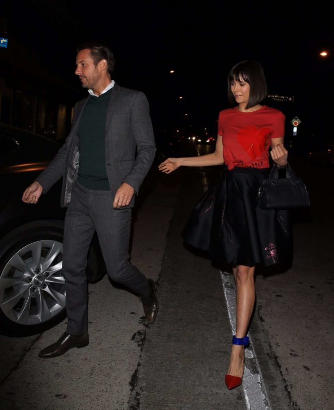 Nina Dobrev and Glen Powell: Leaving Craigs restaurant -09 | GotCeleb