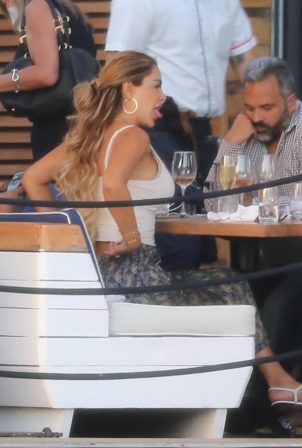 Ninel Conde - Lunch candids with friends in Miami