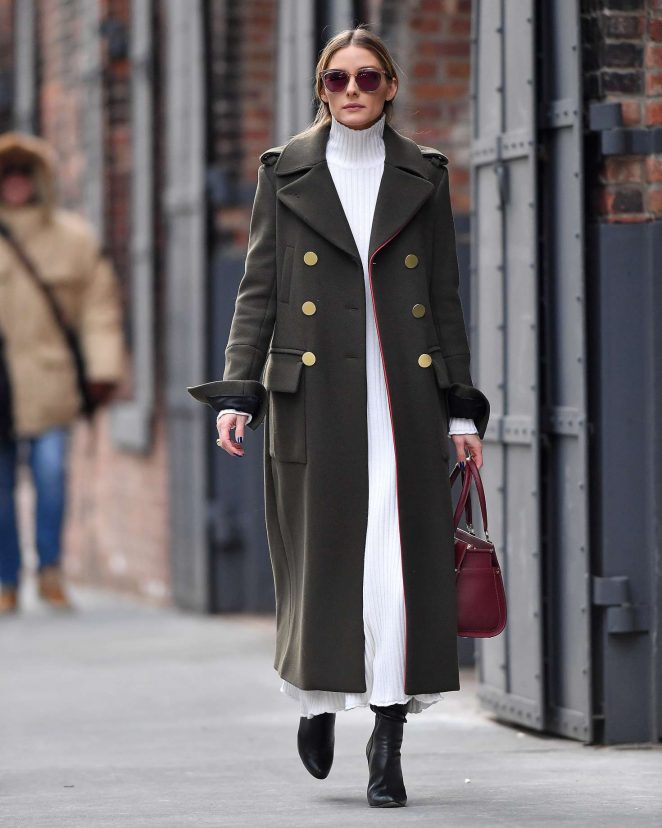 Olivia Palermo in a green coat -03 – GotCeleb