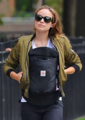 Olivia Wilde with baby Daisy out in Brooklyn