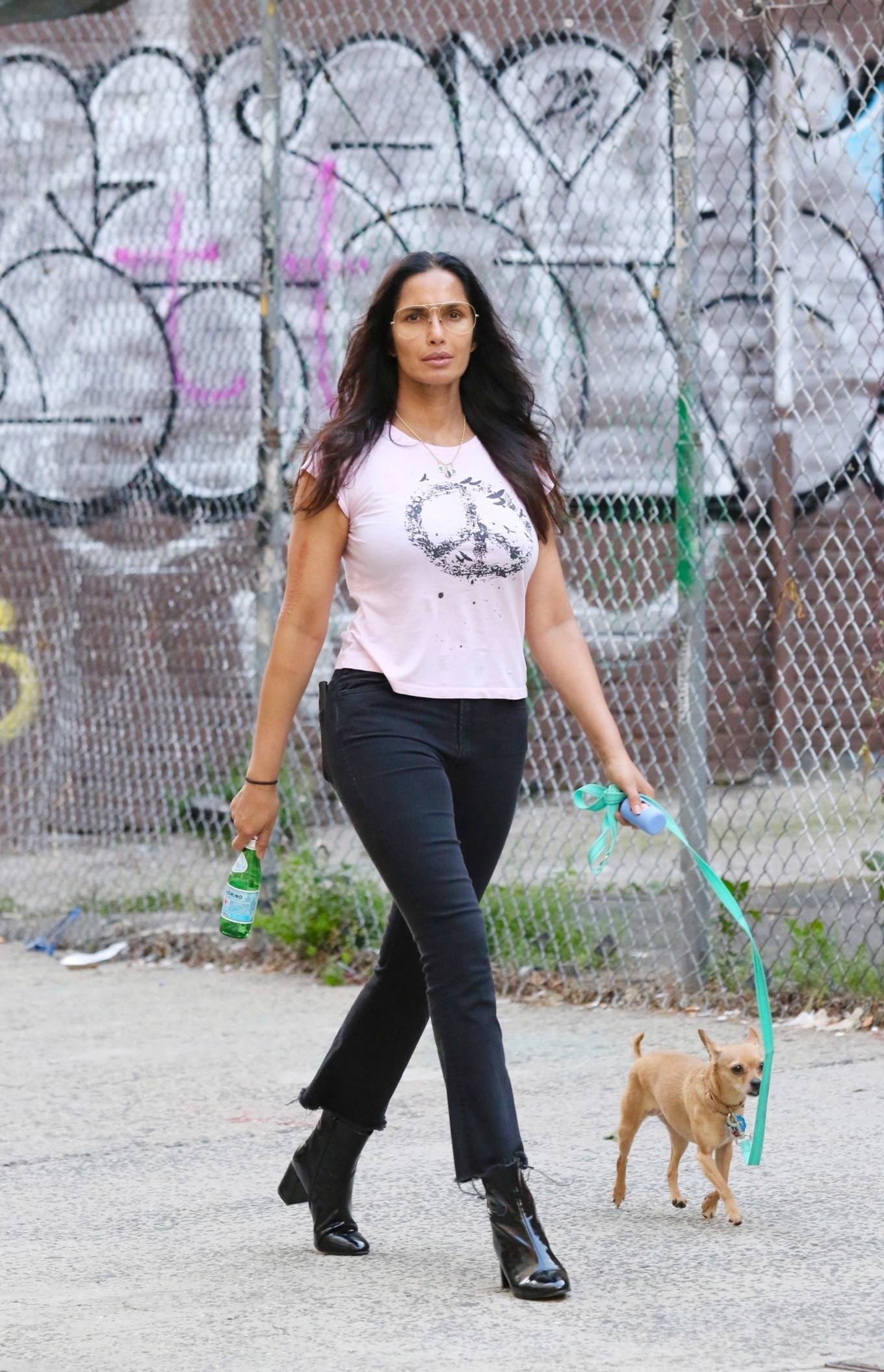 Padma Lakshmi 2023 : Padma Lakshmi – Walking her dog Divina in Manhattan’s SoHo neighborhood-07