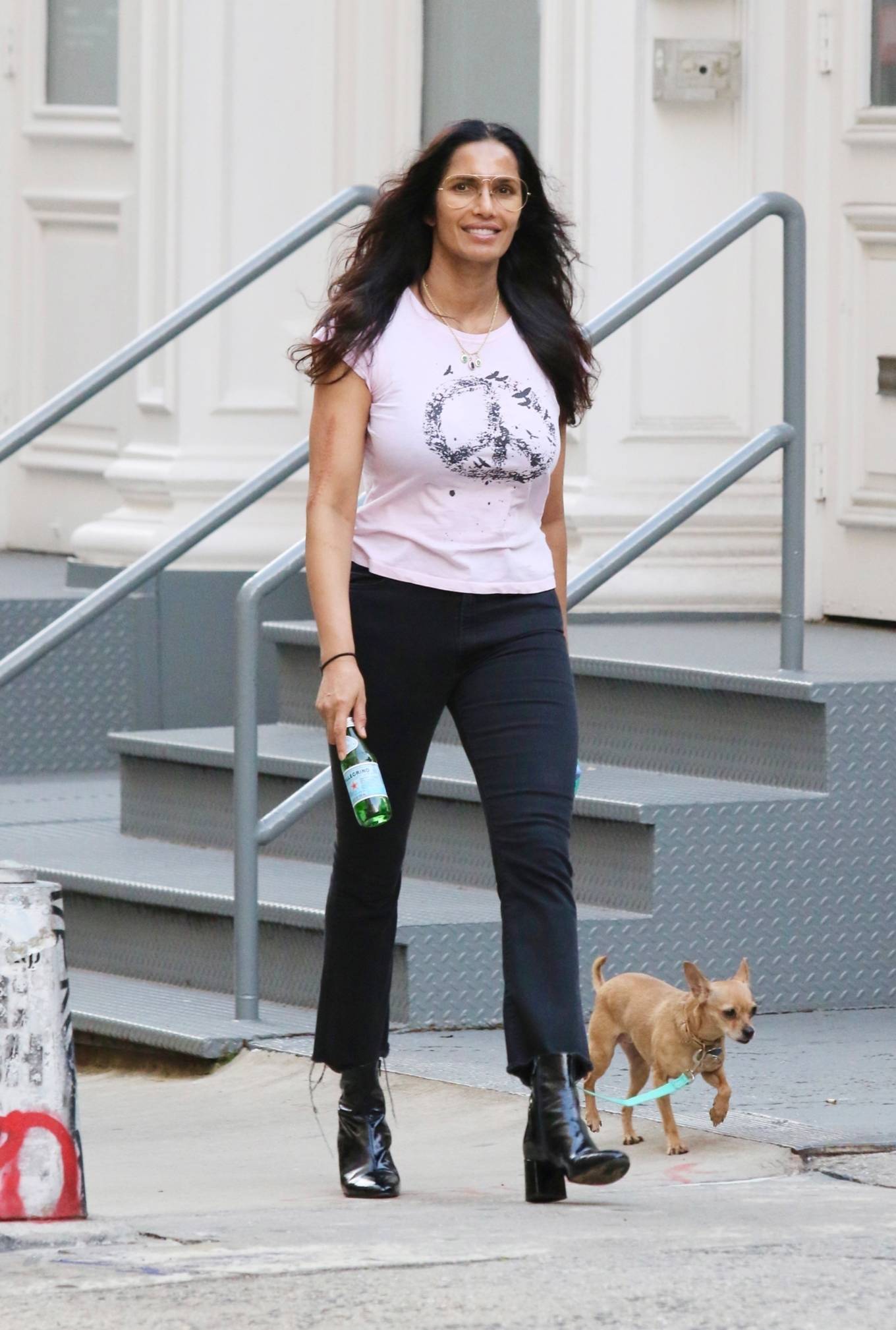 Padma Lakshmi 2023 : Padma Lakshmi – Walking her dog Divina in Manhattan’s SoHo neighborhood-15