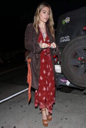 Paris Jackson - Wearing a Louis Vuitton bag and red dress in West Hollywood