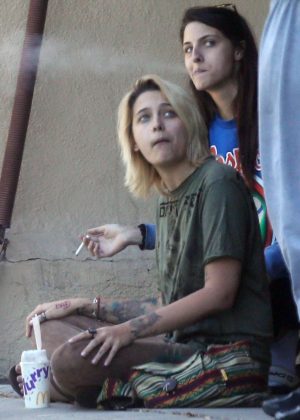 Paris Jackson with her friends out in Van Nuys
