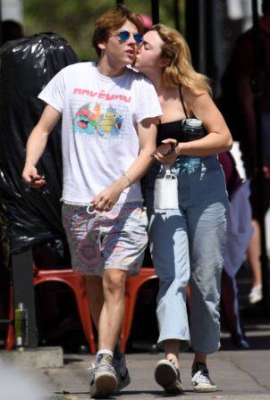 Peyton List - With Jacob Bertrand seen after having brunch together in Los Angeles