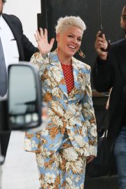 Pink - Arrives at 'Jimmy Kimmel Live' in Los Angeles