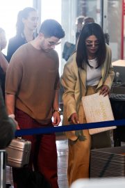 Priyanka Chopra and Nick Jonas - Leaves from Nice Airport in France