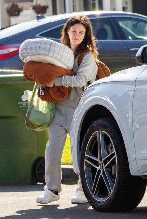 Rachel Bilson - leaving her mother's home in North Hollywood