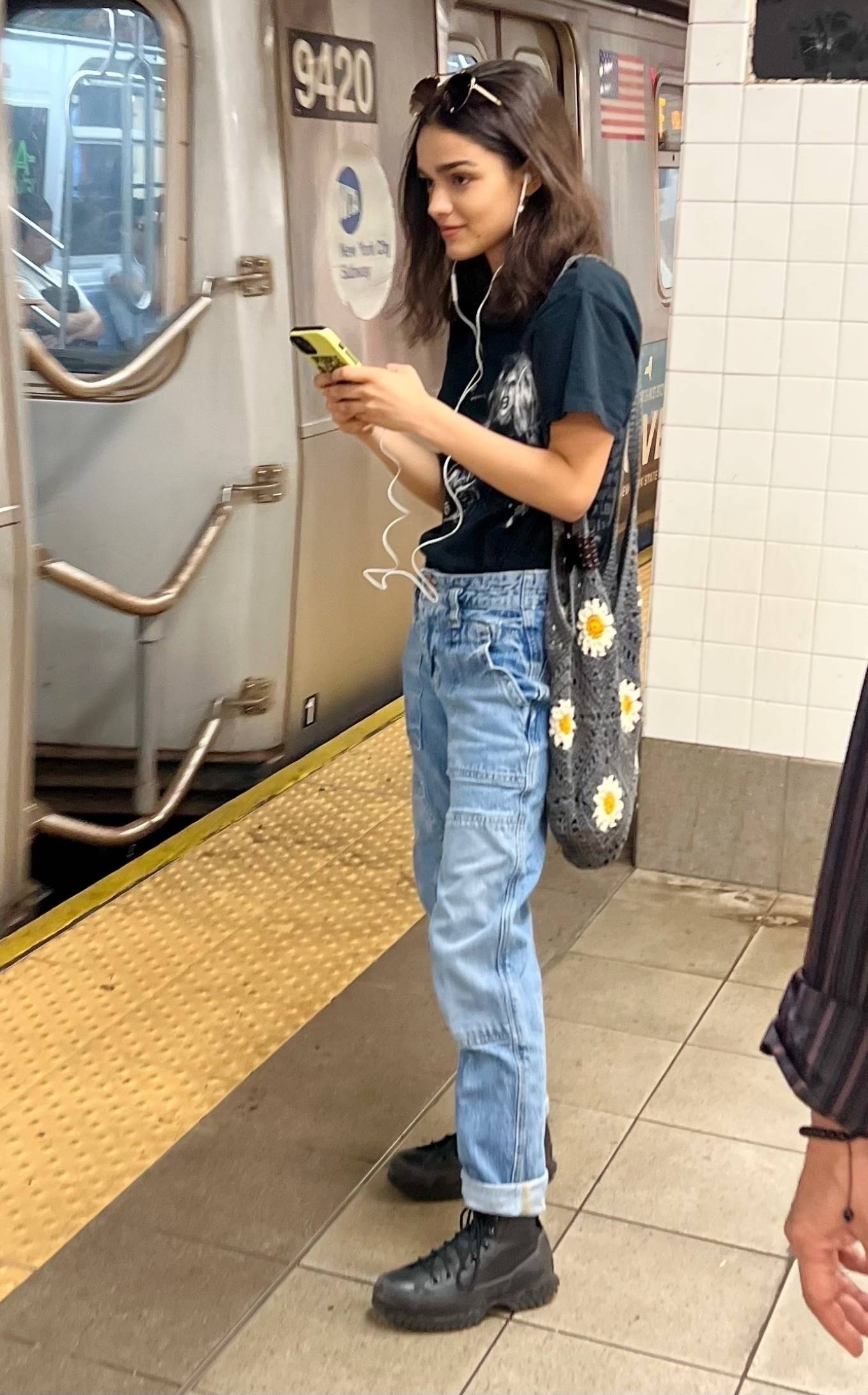 Rachel Zegle 2023 : Rachel Zegler- Sports a Lady Gaga T-shirt and rides the Subway in NYC-23