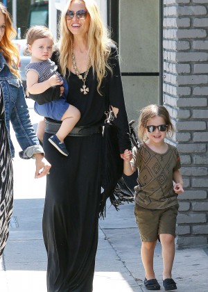 Rachel Zoe with her kids out in Los Angeles