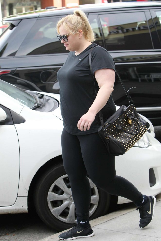 Rebel Wilson in Tights at Joan’s on Third in Los Angeles – GotCeleb